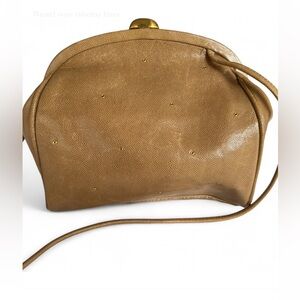 Albert Nipon Vintage brown/tan leather bag 
1980’s/ vintage collectible